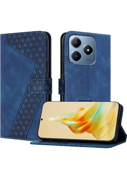 Realme C63 4g Manyetik Kapak Için Telefon Kılıfı Folio Kickstand Cüzdan Kartı (Yurt Dışından)