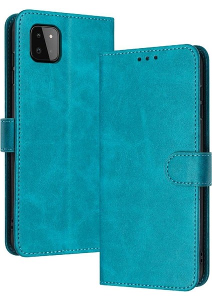 Samsung Galaxy A22 Için Flip Case 5g Pu Deri Saf Renk Kart Yuvası ile (Yurt Dışından)