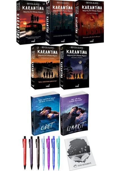 Karantina 5'Li -Kibrit - İzmarit + Kalem + Not Defteri