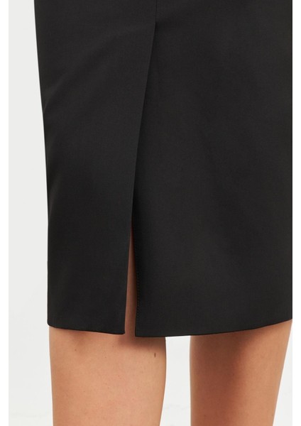 Siyah Belden Ip Kemer Detaylı Kalem Etek fiyatları