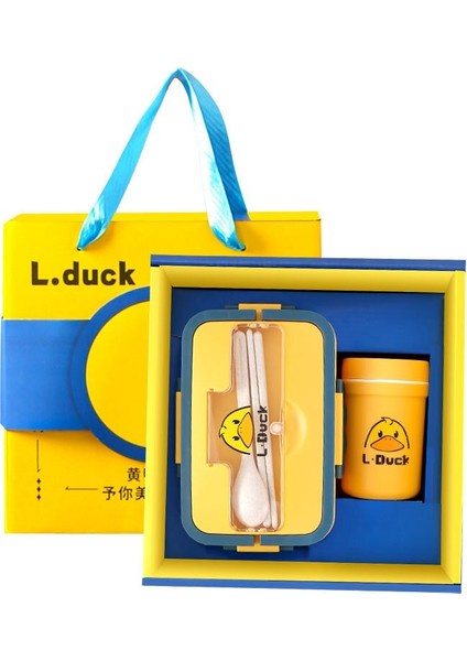 Küçük Sarı Ördek Öğle Yemeği Kutusu Çorba Bardağı Seti (Yurt Dışından)
