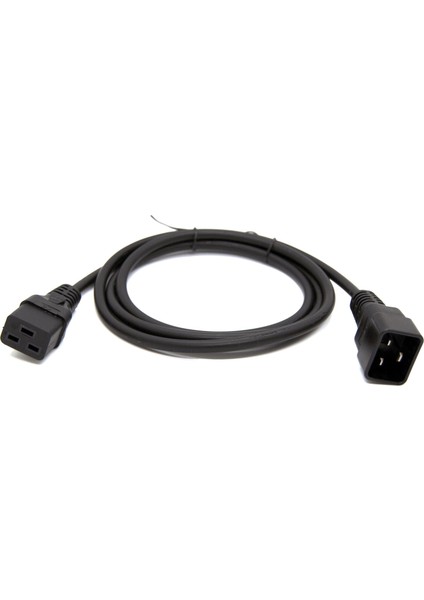Güç Kablosu, C19 C20, 1.80 Metre 3*1.5mm2 H05Z1Z1-F, Lszh beek Lszh Power Cable C19 To C20 1.8m 3*1.5mm2 H05Z1Z1-F