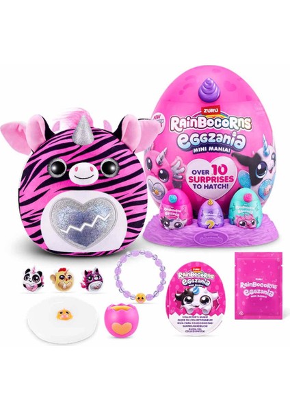 Mini Eggzania Sürpriz Peluş Mor Boynuz 9296