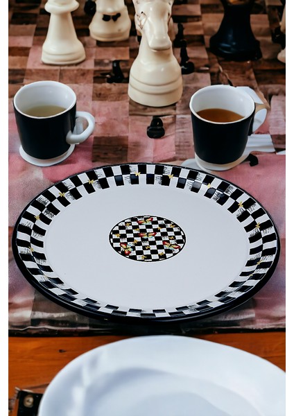 50 No Emaye Sini Sofra, Yemek Sunum Tepsi, Yer Sofrası Çinko ~48 cm