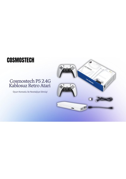 P5 2.4g Wireless Kablosuz Controller , 3D 4K Hd Klasik Retro Atari Video Game Oyun Konsolu