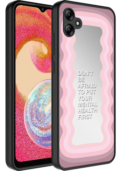 Samsung Galaxy A04E Kılıf Aynalı Desenli Kamera Korumalı Parlak Mirror Kapak - Ayna