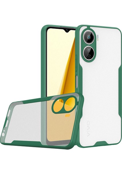 Vivo Y16 Kılıf Zore Parfe Kapak-Koyu Yeşil