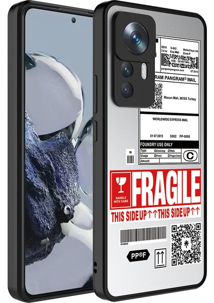 Xiaomi Mi 12T Kılıf Aynalı Desenli Kamera Korumalı Parlak Mirror Kapak - Fragile
