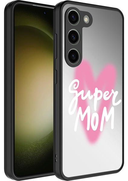 Samsung Galaxy S23 Plus Kılıf Aynalı Desenli Kamera Korumalı Parlak Mirror Kapak - Süper Anne