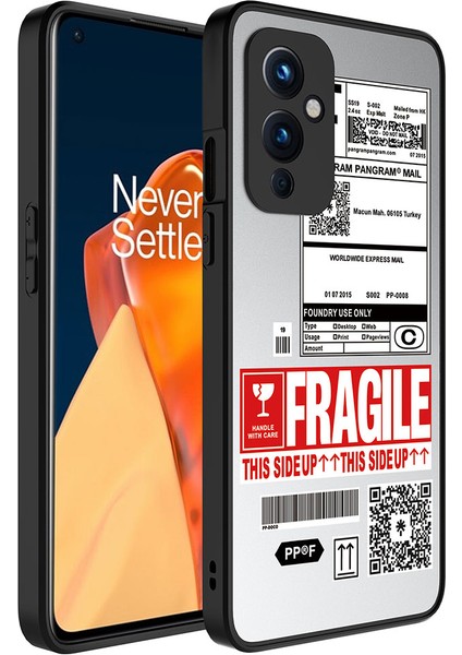 One Plus 9 Kılıf Aynalı Desenli Kamera Korumalı Parlak Mirror Kapak - Fragile