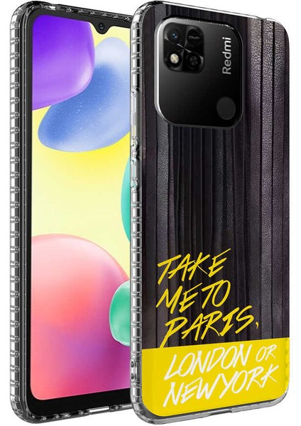 Xiaomi Redmi 10C Kılıf Airbag Kenarlı Renkli Desenli Silikon Zore Elegans Kapak-No3