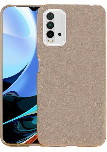 Xiaomi Redmi 9t Kılıf Shining Silikon - Gold