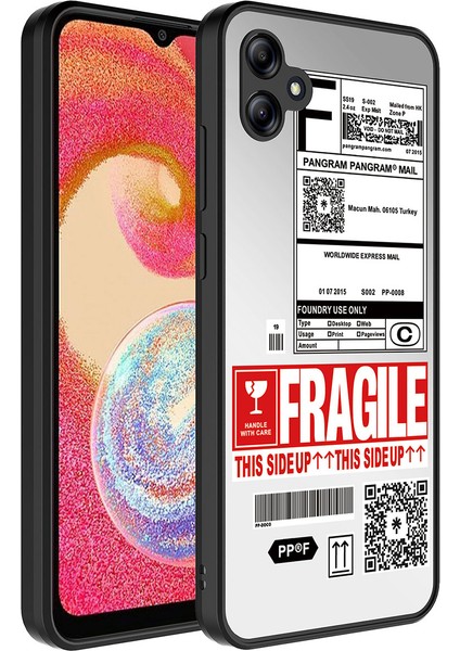 Samsung Galaxy A04E Kılıf Aynalı Desenli Kamera Korumalı Parlak Mirror Kapak - Fragile