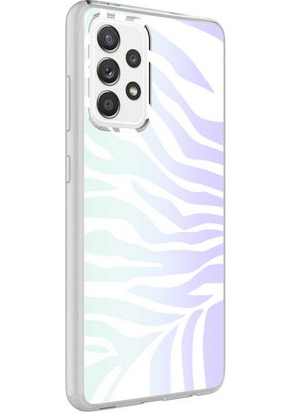 Samsung Galaxy A52 Kılıf M - Blue Desenli Kapak - Zebra No1