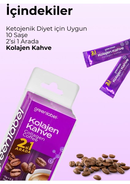 Greenlabel Kolajen Kahve 2si 1 Arada 12G. x 10 Adet