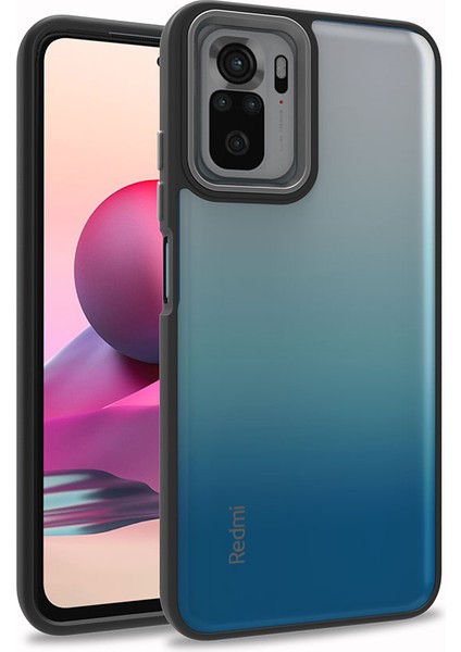 Xiaomi Redmi Note 10 Kılıf Flora Kapak - Siyah