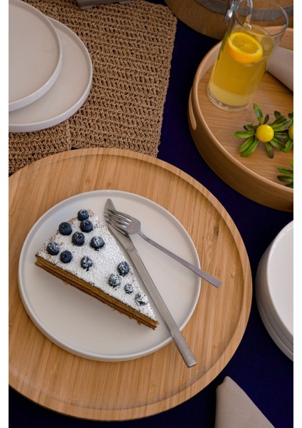 6'lı Venüs 20 cm Porselen Pasta ve Tatlı Tabağı Seti - Zarif ve Modern Tasarım fırsatları