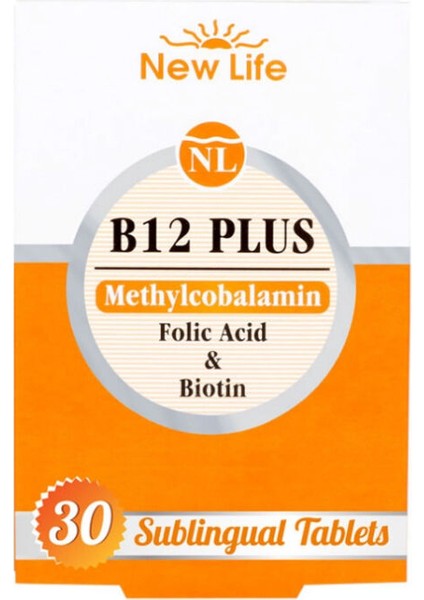 New Life B12 Plus Methyl Folik Asit ve Biotin 30 Tablet