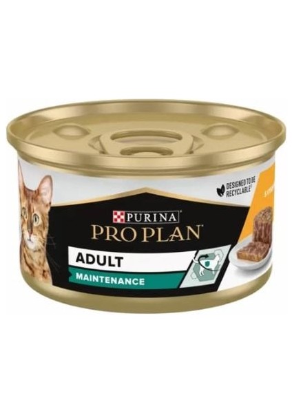 Tavuklu ve Sebzeli Yetişkin Kedi Konservesi 85 gr x 24 Adet