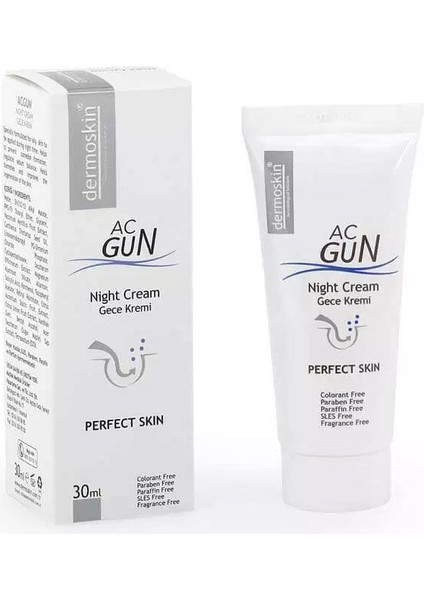 Acgun ve li Ciltler için Gece Kremi 30 ml