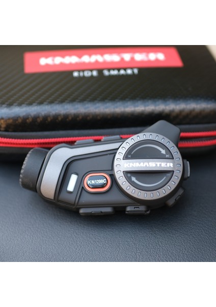 KN1200C Kameralı Motosiklet Bluetooth Intercom Kulaklık Seti