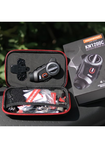 KN1200C Kameralı Motosiklet Bluetooth Intercom Kulaklık Seti