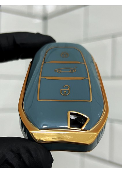 Peugeot 208 308 408 508 2008 3008 5008 Smart Nano Anahtar Kılıfı Gri modelleri