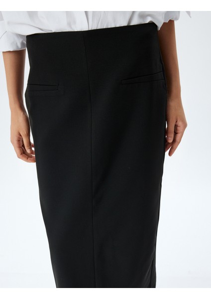 Midi Boy Kalem Etek Arkası Yırtmaç Detaylı Regular Fit indirimleri