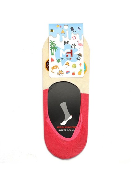 Mrhero Çok Renkli Unisex Tekli Paket Donuts Temalı Babet Renkli Çorap 1032- Mh Renkli fiyatları