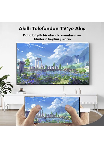 Type-C To HDMI Hdtv Dönüştürücü Adaptör (4k 60Hz) Kablo 1.8m