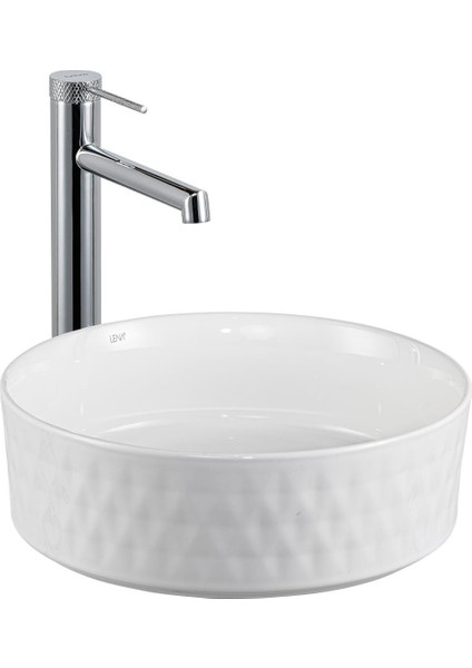 E-W5001 Tezgah Üstü Lavabo Beyaz