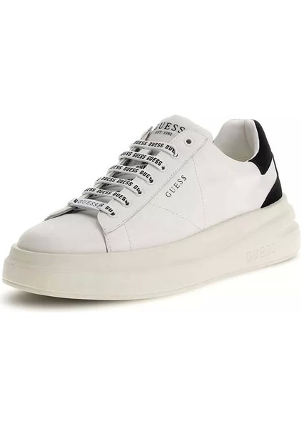 Erkek Elba Bağcıklı Beyaz Sneaker