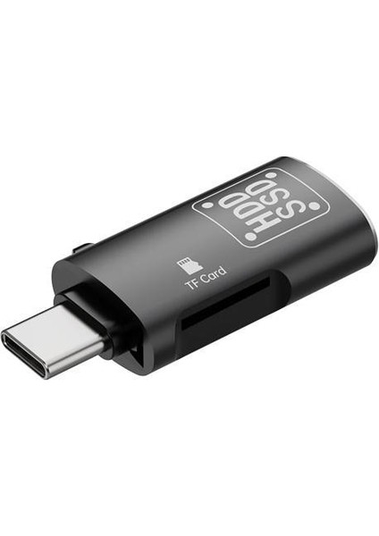 2in1 Type C To Tf Kart ve USB Çevirici Otg Adaptör, Şarj ve Data Aktarım Otg Çeviricisi, Yüksek Hızlı