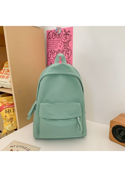 Sırt Çantası Su Tutmaz Çok Yönlü Düz Renk Dopamin Eşleştirme Çantası Büyük Kapasiteli (Yurt Dışından)