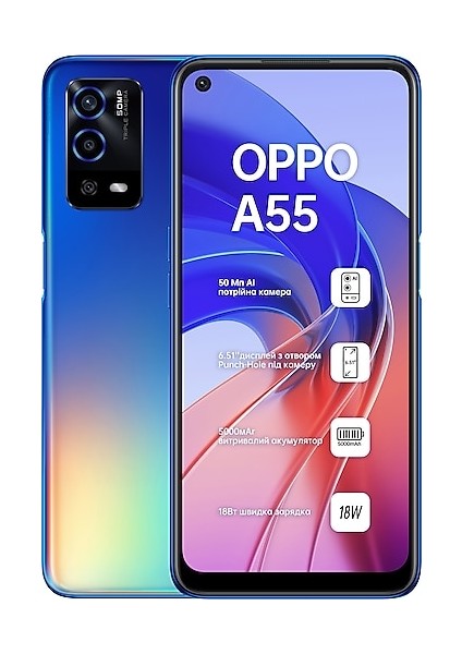 Yenilenmiş Oppo A55 128 GB Mavi (12 Ay Garantili) - B Grade