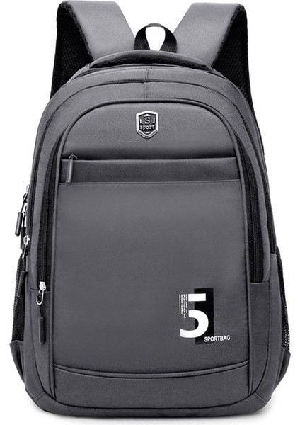 Iş Rahat Sırt Çantası Erkek Basit Doku 15.6 Inç Bilgisayar Sırt Çantası Büyük Orta Okul Öğrencisi Okul Çantası (Yurt Dışından)