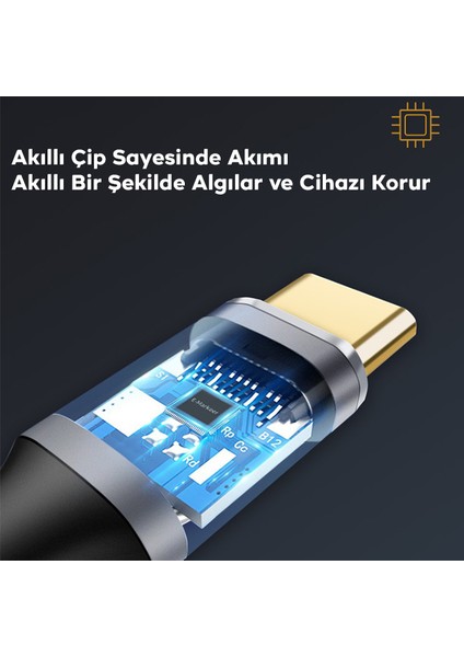 Type-C 10GBPS Hızlı Veri Aktarım Uzatma Kablosu 1 Metre