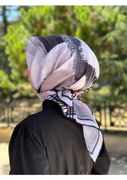 Pamuklu Soft Eşarp Sulu Boya Desen