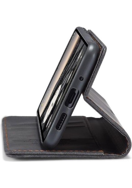 Google Piksel 9 Pro Kılıf Için Flip Case Kart Yuvası Kickstand Vintage Pu Flip (Yurt Dışından)