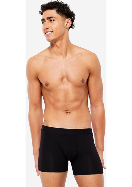 Domyos Erkek 3'lü Boxer Seti - Siyah / Gri / Mavi