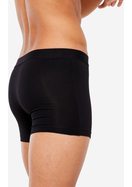 Domyos Erkek 3'lü Boxer Seti - Siyah / Gri / Mavi