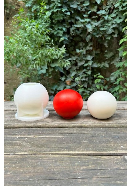 Küre 8cm Çap Silikon Mum Kalıbı