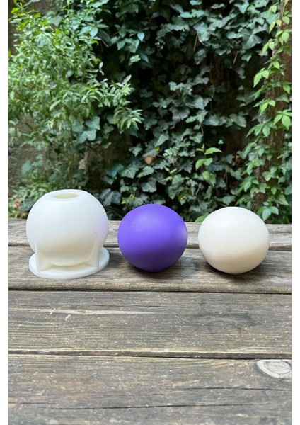 Küre 9cm Çap Silikon Mum Kalıbı
