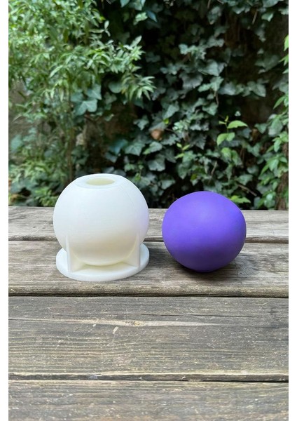 Küre 9cm Çap Silikon Mum Kalıbı