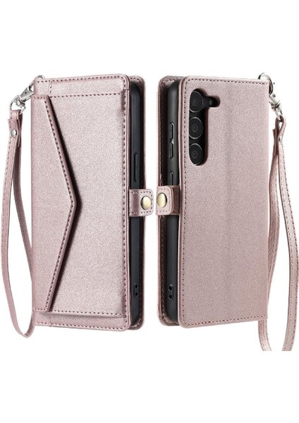 Samsung Galaxy S23 Için Cüzdan Crossbody Durumda Kart Tutucu Fermuar Faturaları Yuvası (Yurt Dışından)