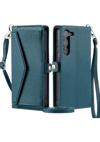 Samsung Galaxy S23 Için Cüzdan Crossbody Durumda Kart Tutucu Fermuar Faturaları Yuvası (Yurt Dışından)