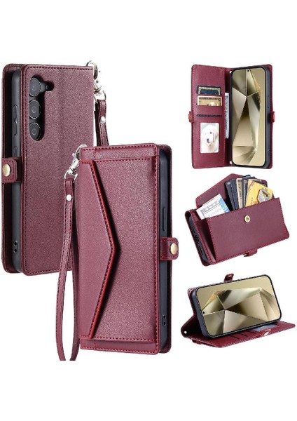 Samsung Galaxy S22 Artı Kart Tutucu Fermuar Faturaları Için Cüzdan Crossbody Durumda (Yurt Dışından) modelleri