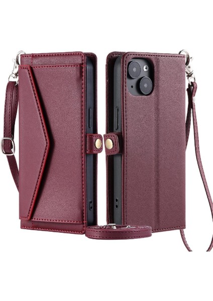 Kadınlar Için Cüzdan Crossbody Durumda IPhone 14 Cüzdan Durumda Fermuar Faturaları (Yurt Dışından) fiyatları