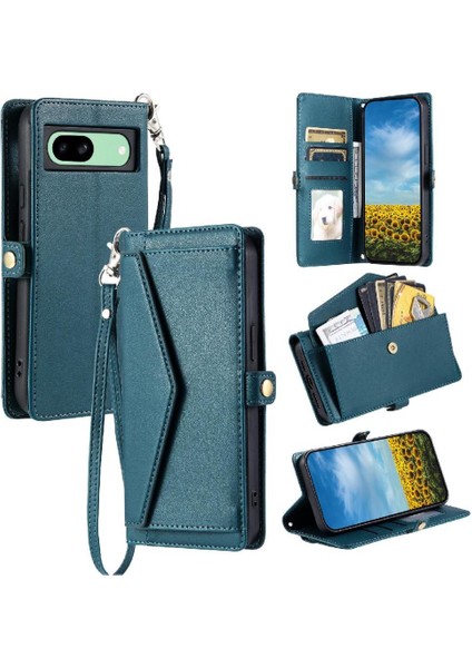 Rfıd Için Google Piksel 8A Kart Tutucu Cüzdan Durumda Cüzdan Crossbody Durumda (Yurt Dışından)