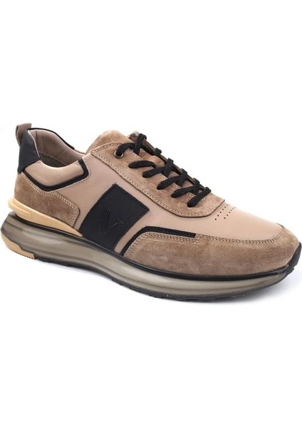 Voyager 6672 Deri Erkek Sneaker Ayakkabı - Bej - 44